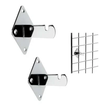 MY SHOPFITTINGS 4 X GRIDWALL/ GRID WALL MESH WALL BRACKET PACK OF 4