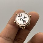 Vintage Tic Tac Toe Mother of Pearl by SHEILDS 5TH AVE. Cufflinks & Tie Clip Set — photo 4