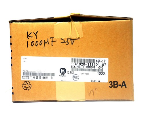 100pc Electrolytic Capacitor KY 1000uF 25V +105℃ 10,000hr Nippon Chemi-Con - Picture 4 of 5