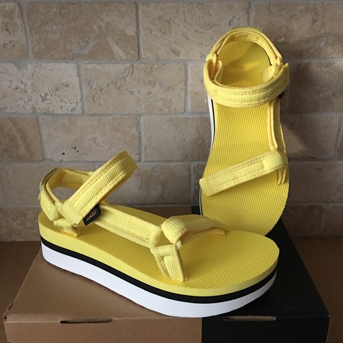 yellow teva sandals