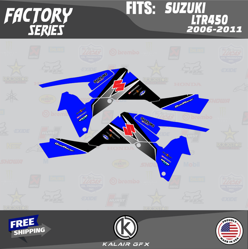 Graphics Kit for SUZUKI LTR450 (2006-2011) Factory Series - Blue (16 MIL) - Picture 2 of 5