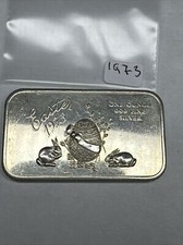 1 Oz. Silver Bar - Easter 1973 - Vintage - 99.9% Silver 48.99 per troy oz