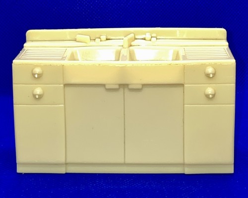 Vintage MARX 1950's Suburban Dollhouse White Kitchen 3 Piece Lot - Picture 6 of 12