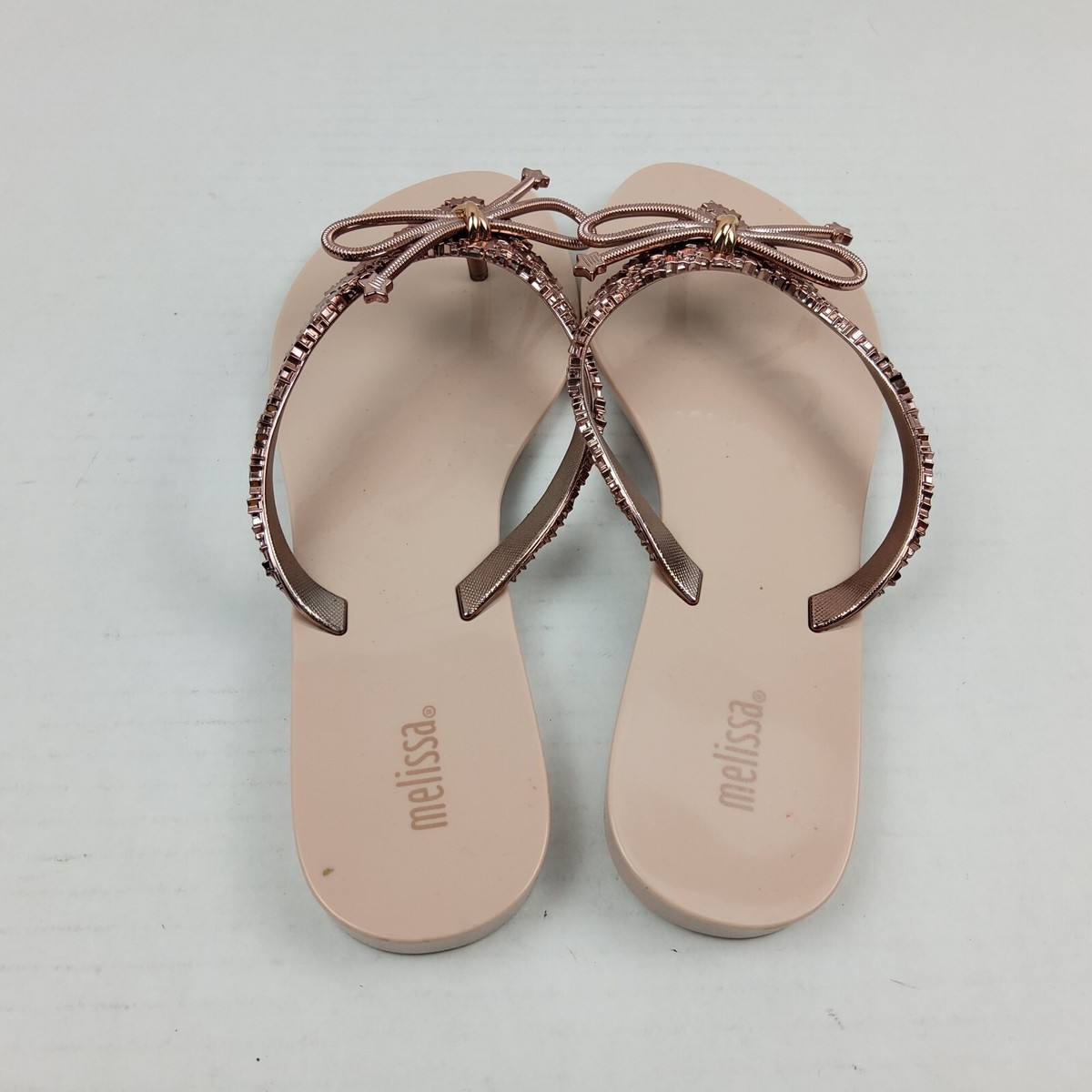 Melissa(メリッサ) Flip Flop Orla + Cosmo サンダル 追跡有 Melissa Women's Rose Gold Metallic Stars Flip Flops Shoes