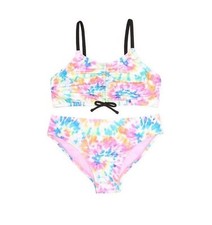 Girls Tie Dye 2-Piece Bikini Swimsuit bathing suit size XS 4/5  A54 