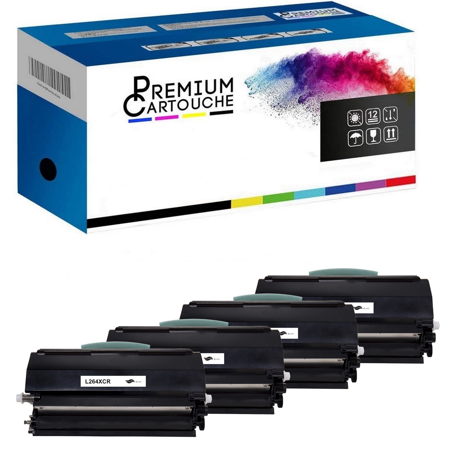 Toner X264H11G haute performance pour impressions noires nettes et durables sur Lexmark X2