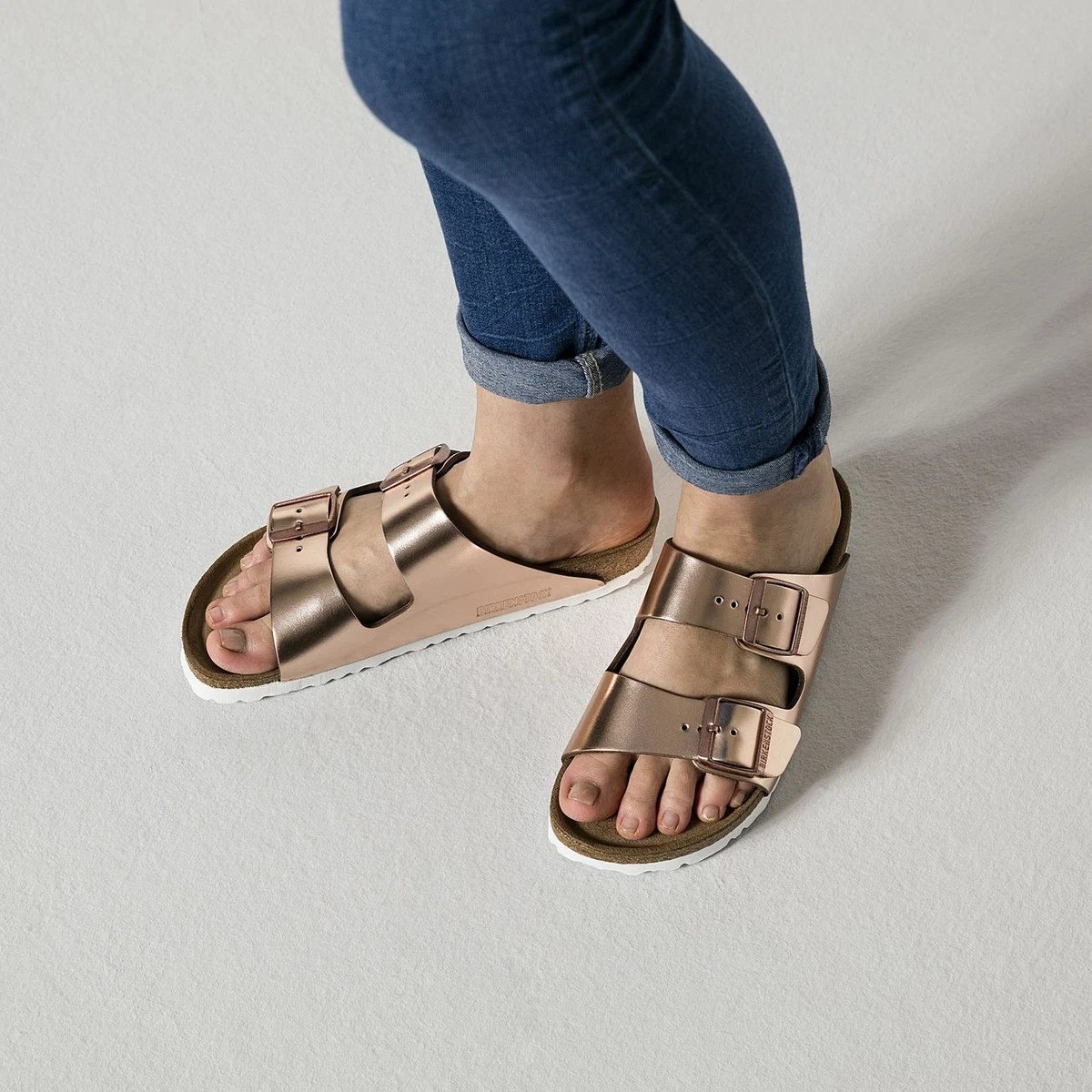 Copper birkenstock arizona sale