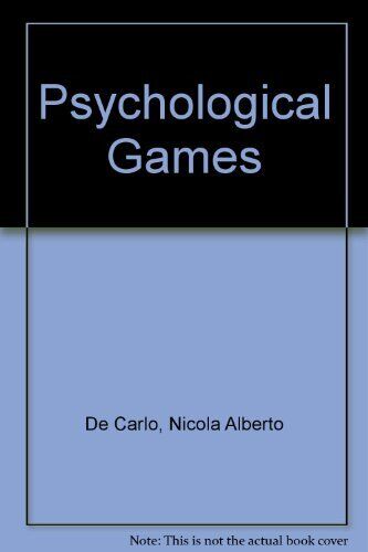 PSYCHOLOGICAL GAMES (ENGLISH AND ITALIAN EDITION) By De Nicola Alberto Carlo - Picture 1 of 1