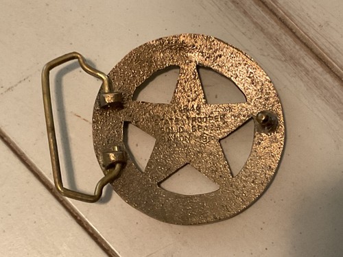Solid Brass State Trooper Police Belt Buckle 2 3/4” Round - Picture 4 of 4
