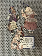 Three Mary Lee Through the Looking Glass Vintage 1995 Neiman Marcus Ornaments