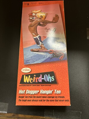 1993 TESTORS WEIRD-OHS ''HOT DOGGER HANGIN TEN'' MODEL KIT NO. 741, NOS, SEALED