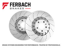 JUEGO DISCOS DE FRENO PERFORADOS EJE DELANTERO FERBACH PARA AUDI Q7 E-TRON 375MM 4M0615301AD