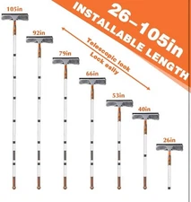 Window Squeegee Cleaner, 2 in 1 Shower Squeegee with Extension Pole