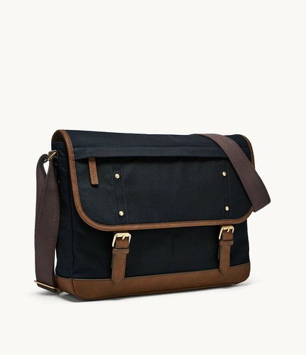 Fossil Buckner Messenger Midnight Navy 