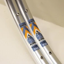 PAIR Kinlin 700C ADHN / MLD Polished Silver Alloy Rims (622) Vintage 32 36 40 48