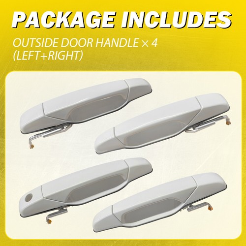 Door Handle Front Rear 4PCS For Chevy Silverado Tahoe GMC Sierra Denali 2007-14 - Imagen 10 de 12