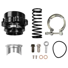 Black Universal 50mm V-Band Blow Off Valve 35psi Boost BOV Aluminum Clamp Spring