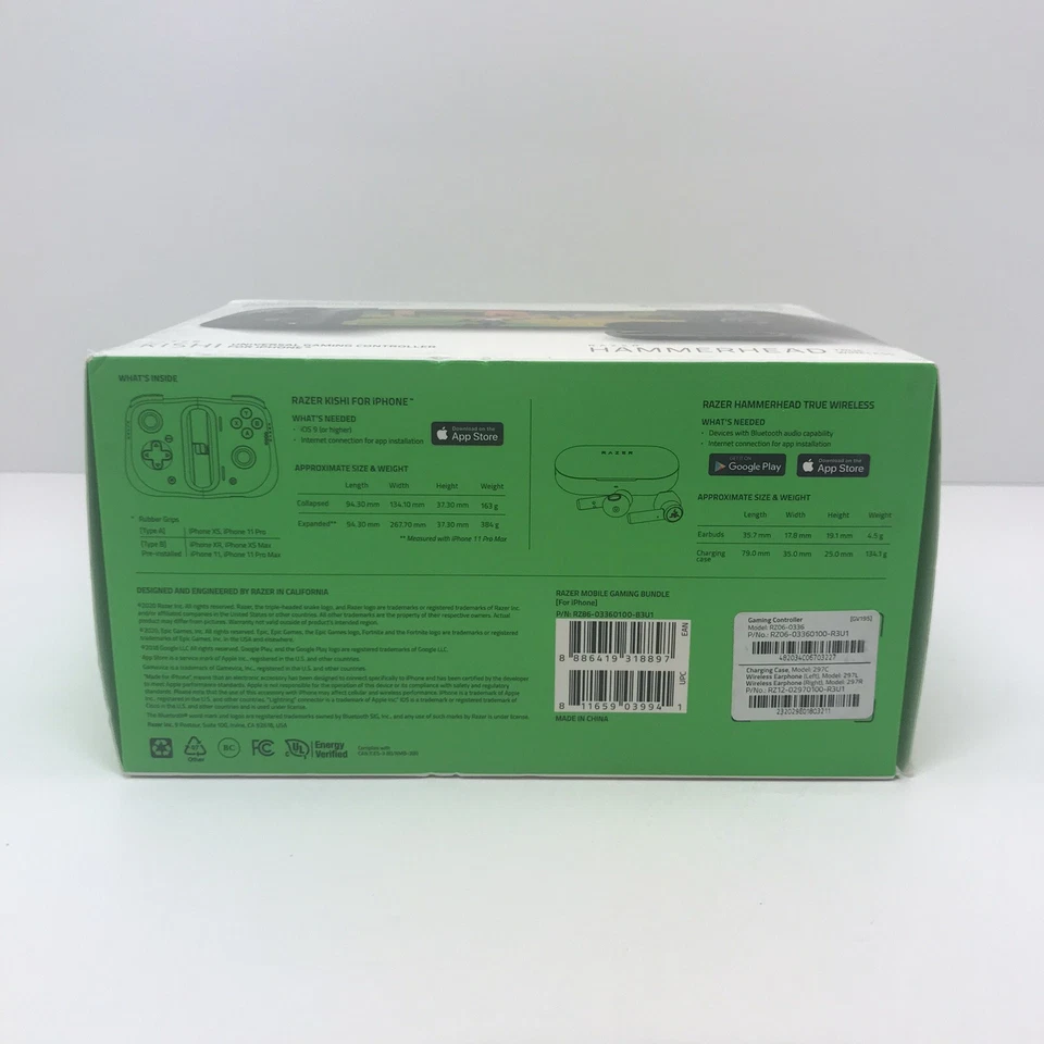 RAZER Kishi Gaming Controller Hammerhead Earbuds Mobile Gaming Bundle iPhone - Image 3 of 4