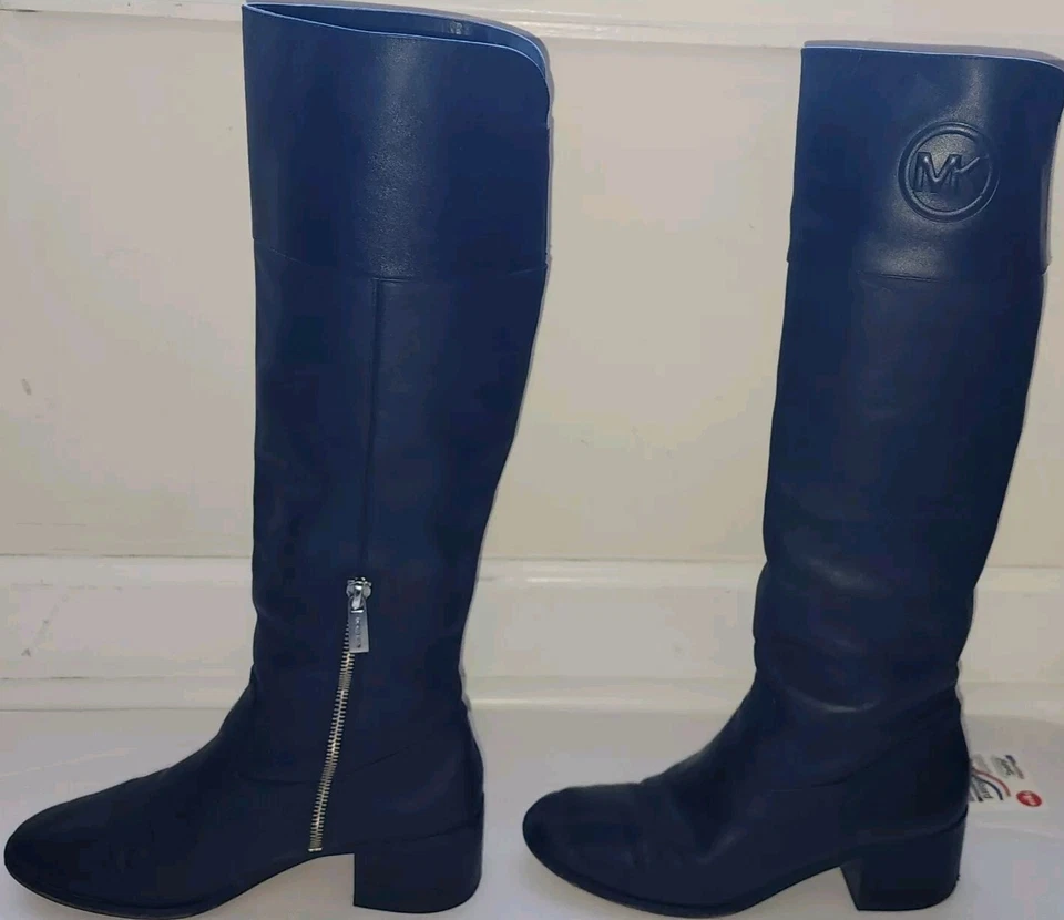 Michael Kors Dylan Women Boots Size 7.5M Knee High Black Leather - Image 2 of 4