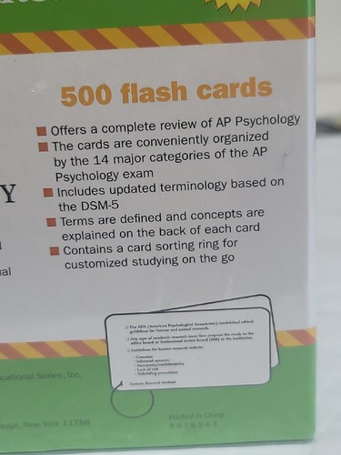 Barron's Test Prep Ser.: Barron's AP Psychology Flash Cards by Allyson J.... - 第 4/4 張圖片