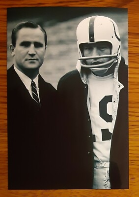 Don Shula Johnny Unitas Colts Football 4x6 Game Photo Picture Card