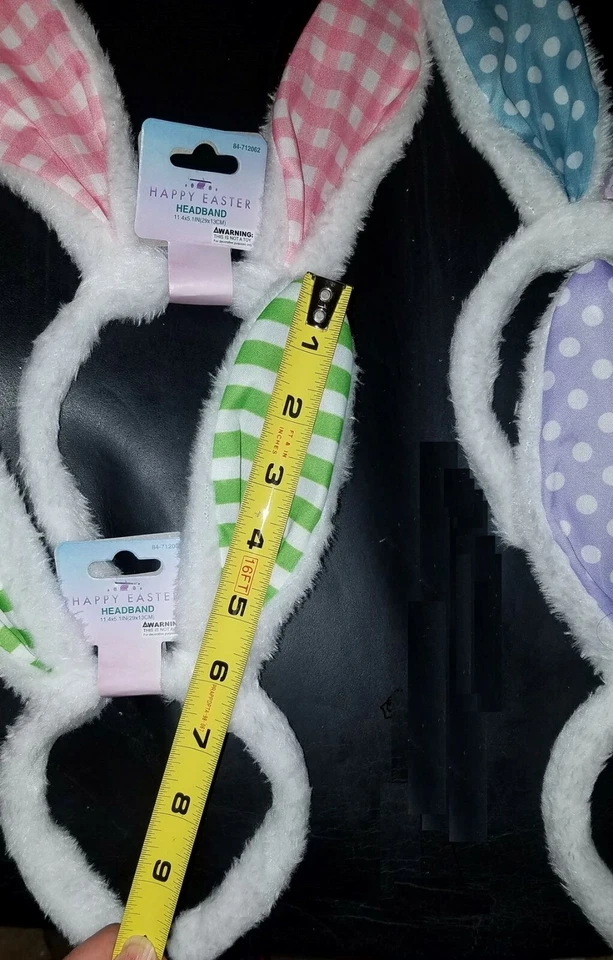 Orejas de Conejo para Niños Favores de Fiesta Peluche Orejas de Conejo Lote 4 o 6 VENDEDOR DE EE. UU. Foto 3 de 3