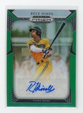 2019 Panini Prizm Draft Picks Baseball Rece Hinds Green Prizm Auto #36