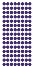 1/4" Purple Dots Round Vinyl Color Coded Inventory Label 1/4 Inch Dot Stickers