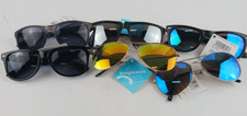 6 PACK FGX SUNGLASSES MIXED LOT 2 AVIATOR, 2 MIRRORED, BLACK  GRAY 100 UVA/UVB