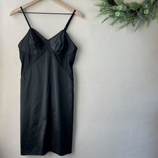 Vintage Vanity Fair Full Slip Women's Black Shapewear Intimates Lingerie Size 34