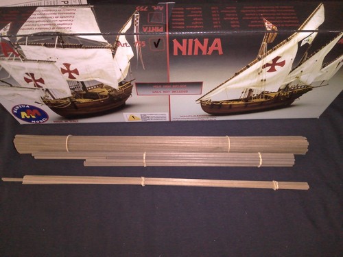 NEW Mantua Model Pinta Wood Ship Boat Scale:1/50 Inch: 22.44" Kit #775 - Afbeelding 5 van 12