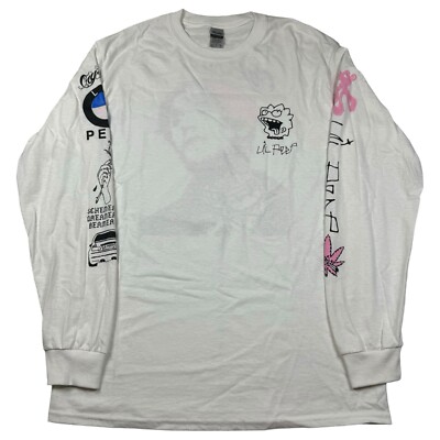 Lil Peep Cry Baby Long Sleeve T-Shirt Sz M Goth Boy Juice World XXXTentacion Rap