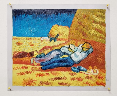 "The Siesta", Van Gogh, 20x24, Hand painted Oil Painting Reproduction on Canvas - Picture 2 of 5