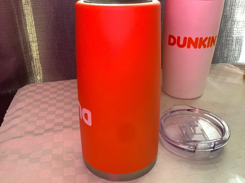 Dunkin 20 Unzen Edelstahl Thermo Reisebecher Weiß & Orange & 24 Unzen Sipper Tasse - Bild 5 von 24
