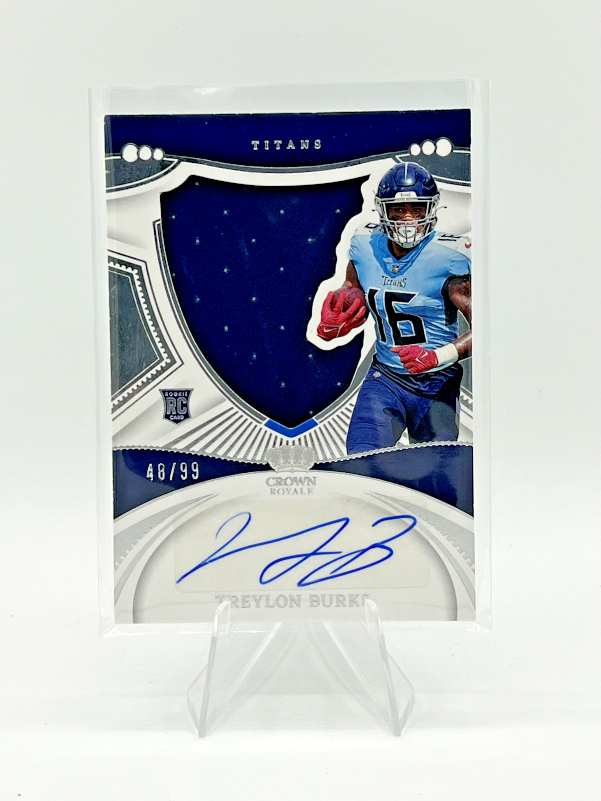 2022 Panini Chronicles Crown Royale Treylon Burks Rookie Patch Auto RPA 48/99