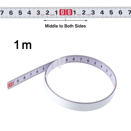 Metrisches Lineal 1 m/2 m Gehrungssäge Spur Maßband selbstklebend - Stahlrück - Bild 12 von 31
