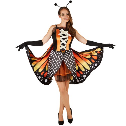 Costume da Donna Farfalla Aglais Insetto Vestito Abito Carnevale Halloween  nuovo | eBay