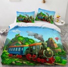 3D Cartoon Zug NAM91703 Bett Kissenbezüge Decke Bettdecke Abdeckung Set Fay
