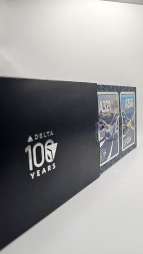 2025 Delta Trading Cards Limited Edition 100 Year Anniversary Set A321 A350 RARE - Picture 3 of 6