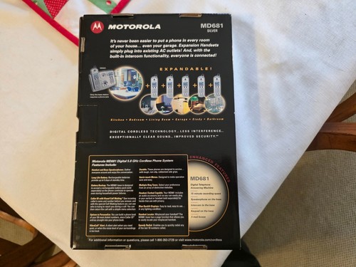 MOTOROLA MD681 5,8 GHz Słuchawki cyfrowe Telefon bezprzewodowy B/I Automatyczna sekretarka - Zdjęcie 2 z 7