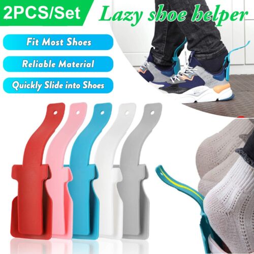 Universal Lazy Shoe Helper Handled Shoe Horn Lifting Unisex On Off Easy To Wear - Picture 1 of 17