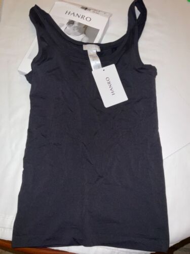 HANRO #1814 Touch Feeling Tank Black Comfort/Soft S - 第 1/11 張圖片