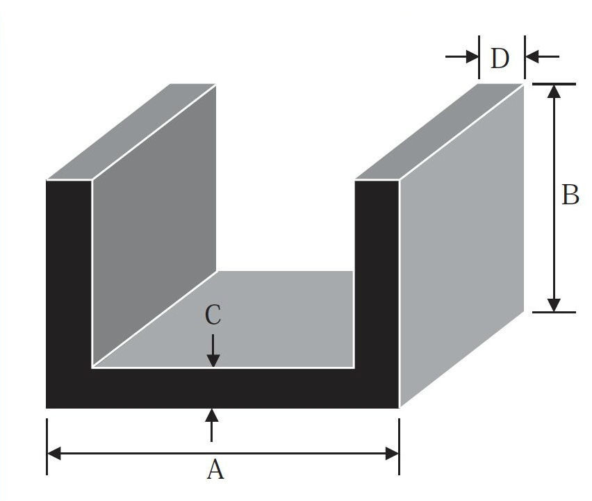 Alu-Leiste 1000mm/10mm/2mm