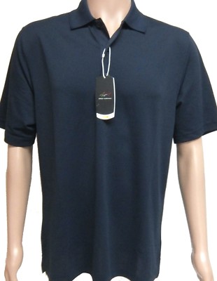 Herren GREG NORMAN Play Dry POLOSHIRT feuchtigkeitsableitend UV-Schutz DUNKELBLAU Sport Oberteil | 42''
