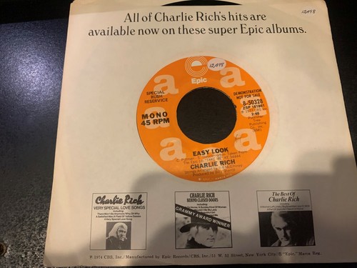 45 PROMO Charlie Rich "Easy Look" EPIC NM - Picture 3 of 5