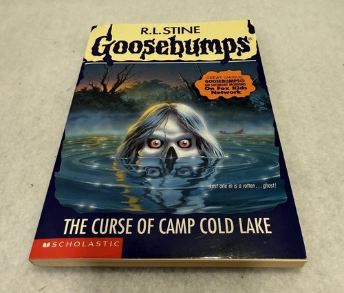 Vintage Goosebumps #56 The Curse of Camp Cold Lake R.L. Stine w/Bookmark & cards - Picture 2 of 14