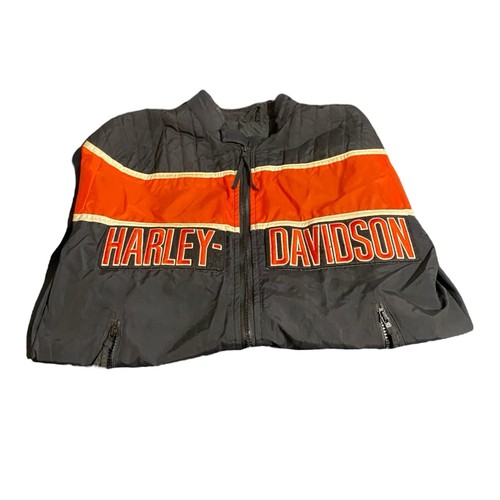 Harley Davidson Racing Jacket Mens Large Bomber Screaming Eagle Long Slv Vtg USA - 第 1/7 張圖片