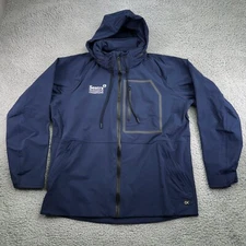 Outerknown Apex Jacket Mens Extra Large Navy Full Zip Hooded Kelly Slater Sentry