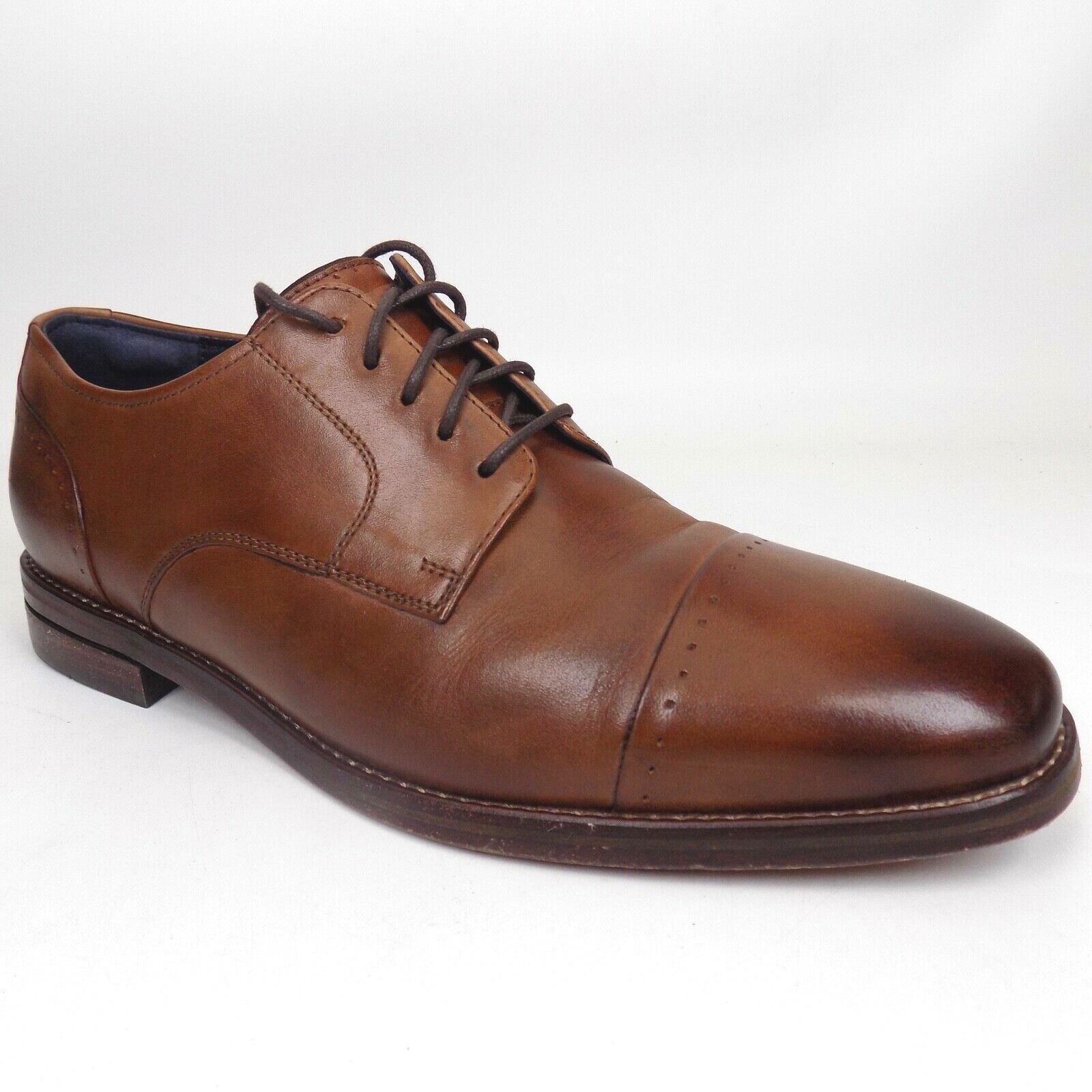 SAOLA Scarpe eleganti da uomo Cole Haan Lenox Hill Cap Ox taglia 10 5 M pelle marrone