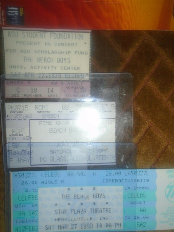 13 Beach Boy Brian Wilson Concert Tickets Smiley Smile Heroes Villains LP 45s NR